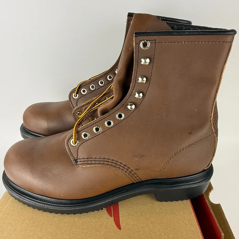 Red Wing 2233 SuperSole 8 Inch Steel Toe Work Boots Mens 11 D Brown Leather USA